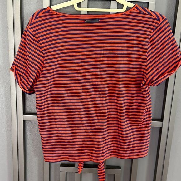 Armani Exchange Orange and blue Thai front T-shirt size XS oversized - Picture 4 of 6